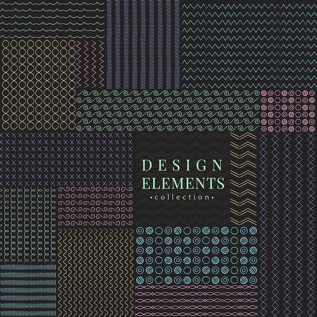 Free Vector divider line design elements vector collection