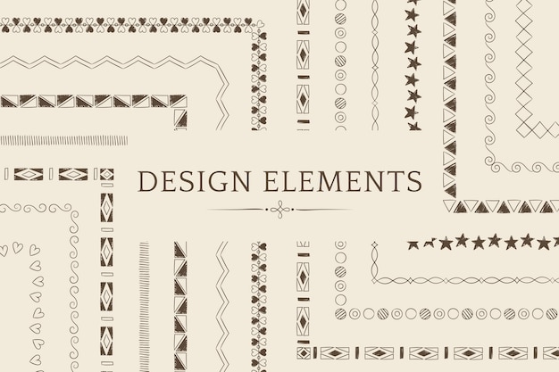 Free vector divider line design elements vector collection