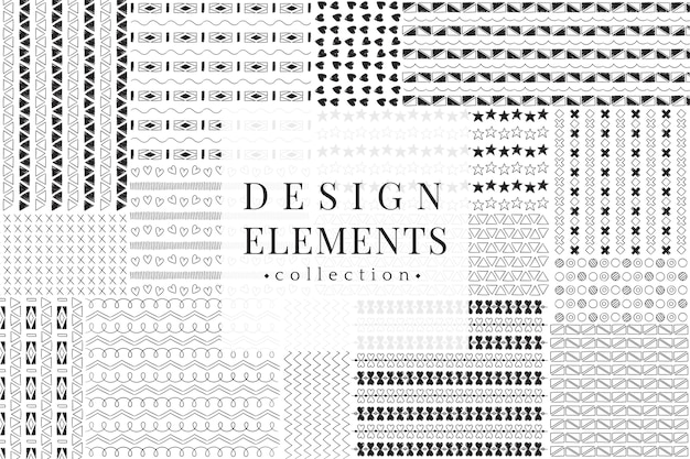 Free vector divider line design elements vector collection