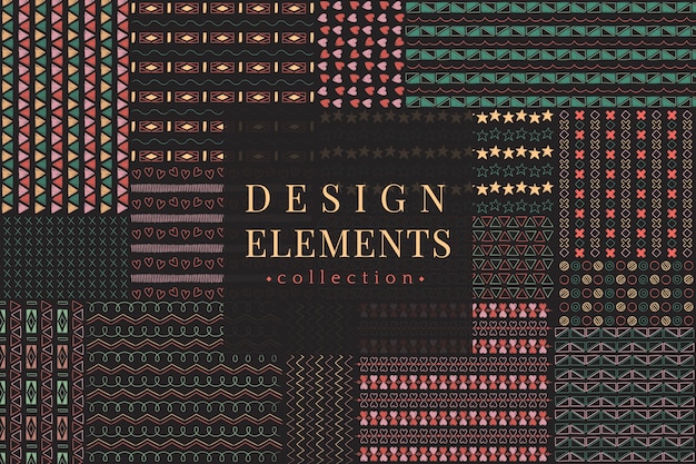 Divider line design elements vector collection