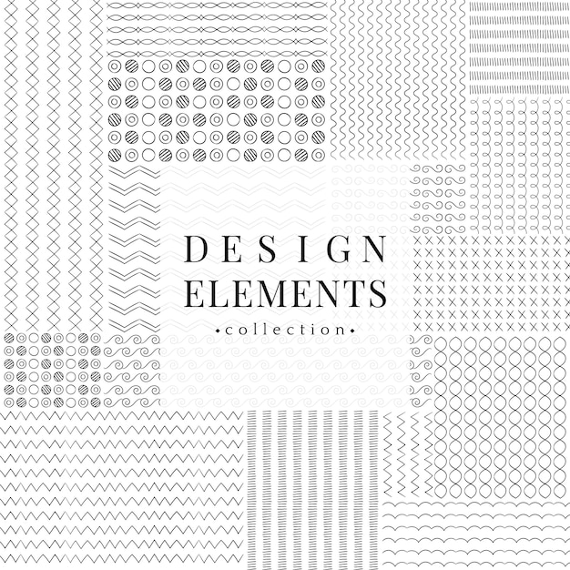 Free Vector divider line design elements vector collection