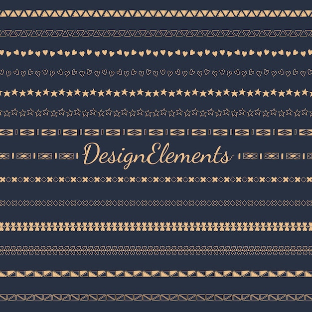 Free vector divider line design elements vector collection