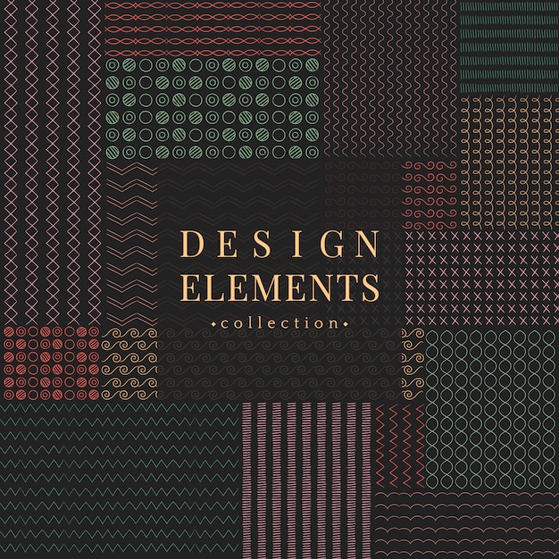 Divider line design elements vector collection