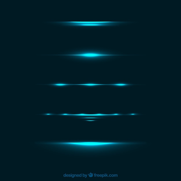 Free vector dividers collection with light effect