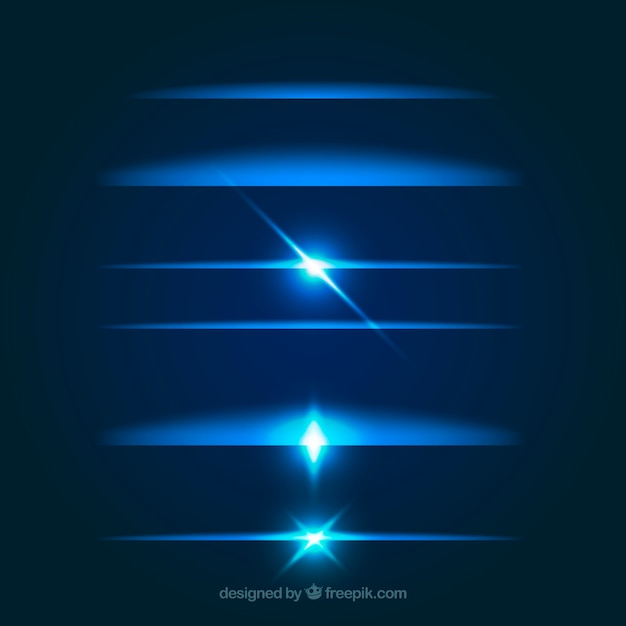 Free Vector dividers collection with light effect