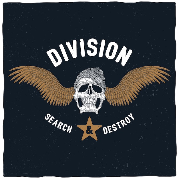 Free vector division search and destroy poster