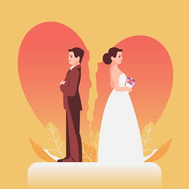 Divorce concept illustrated