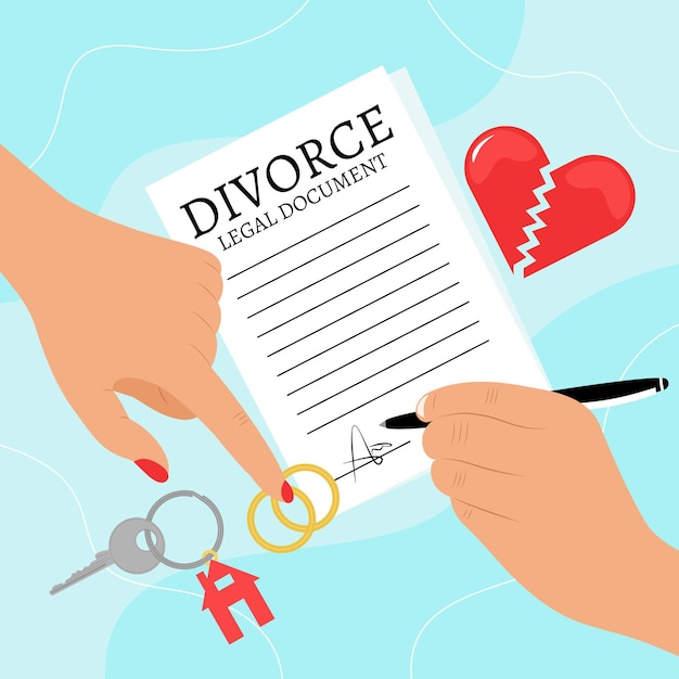 Free Vector divorce illustration concept