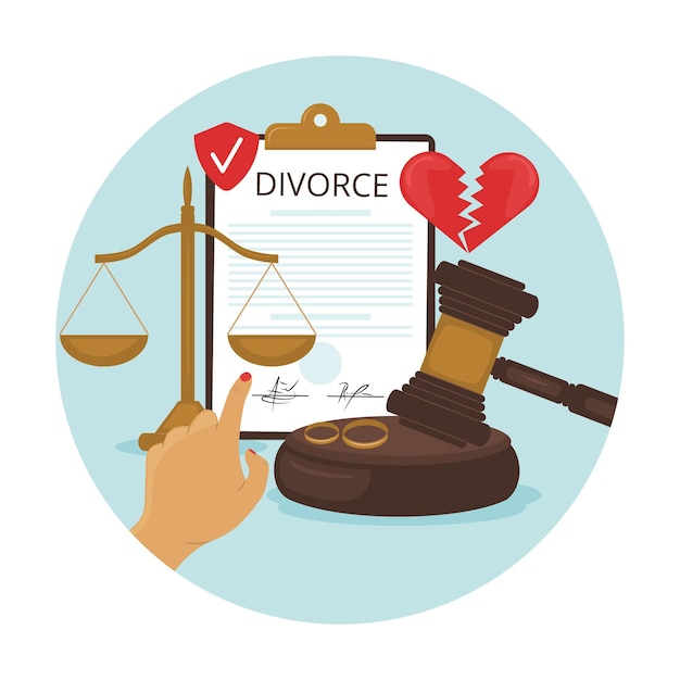 Free Vector divorce illustration concept