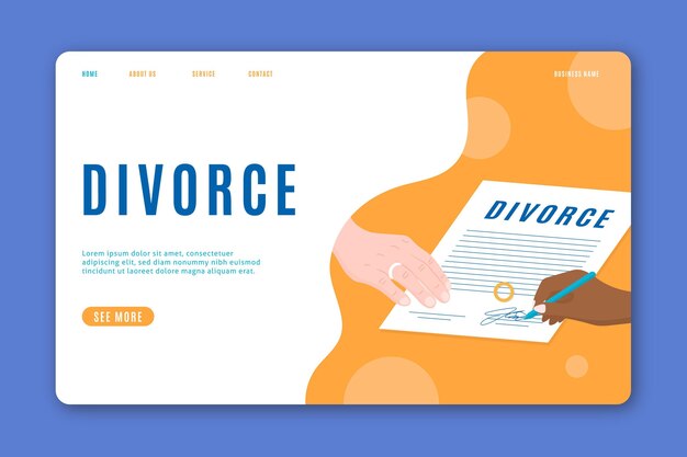 Divorce landing page template