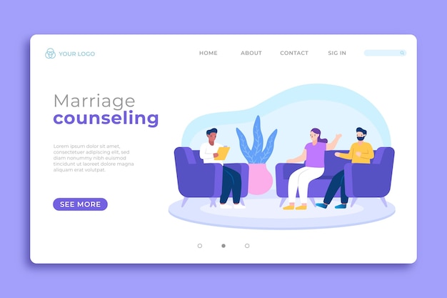 Divorce landing page template