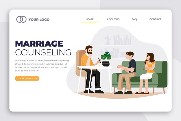 Divorce landing page template