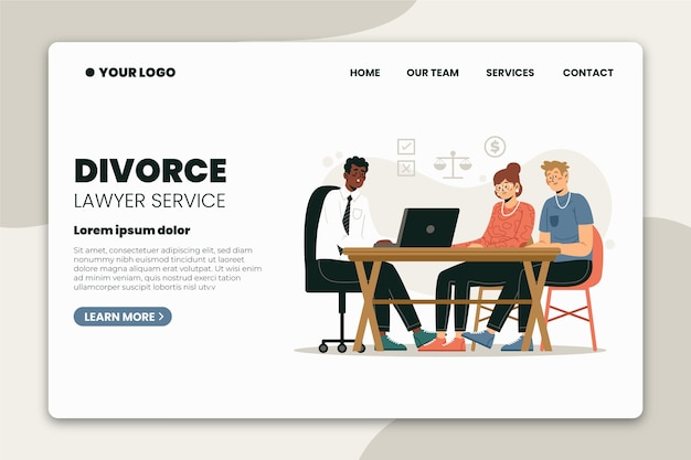 Divorce lawyer service - landing page