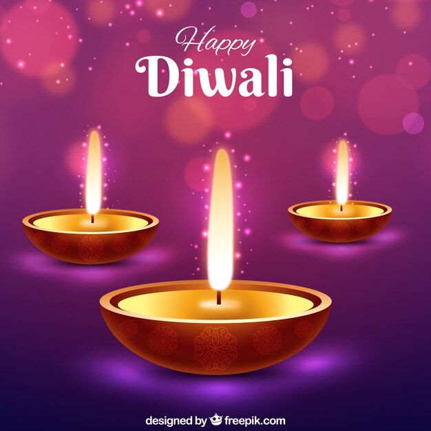 Diwali background with lights