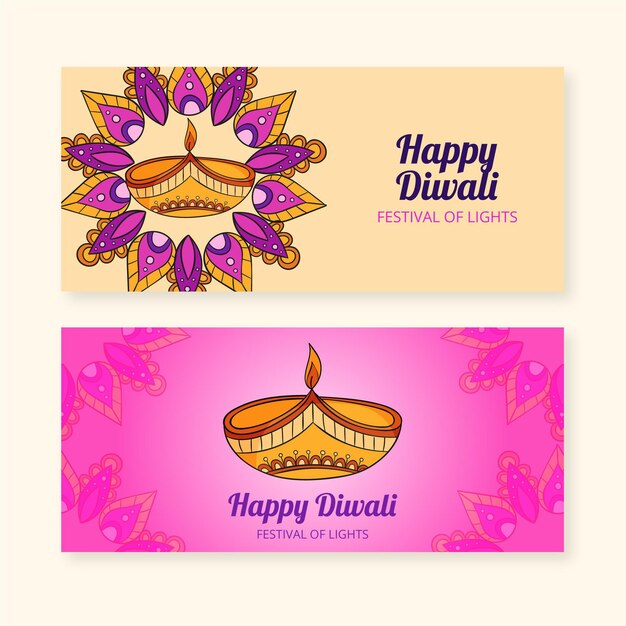 Diwali banners concept