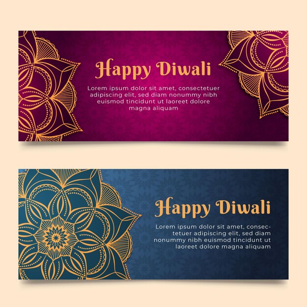 Diwali banners concept