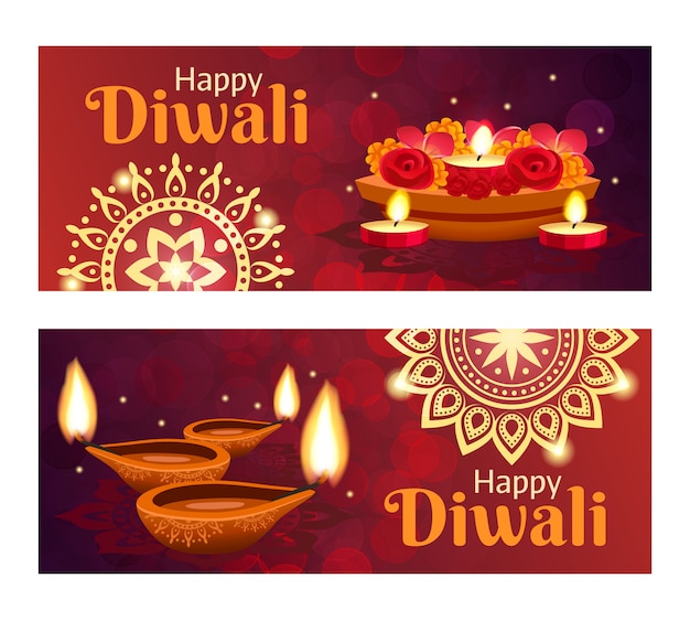 Diwali Banners Set