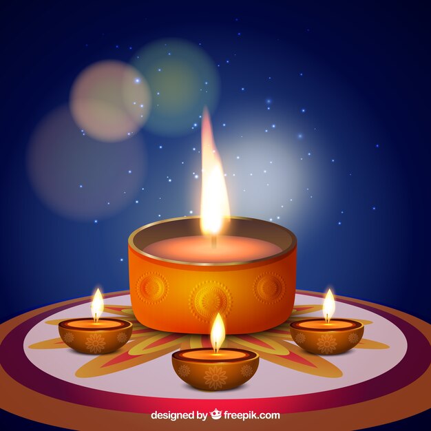 Diwali candles