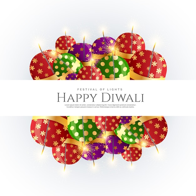 Free Vector diwali crackers bombs vector background design