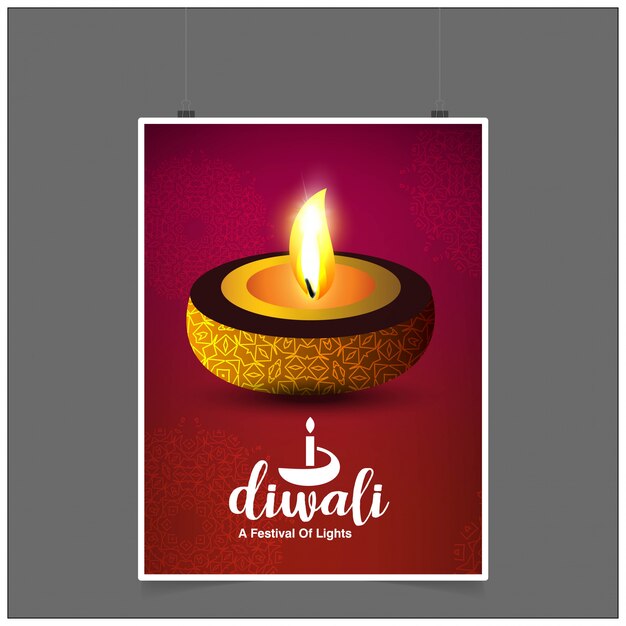 Diwali design dark background and typography vector