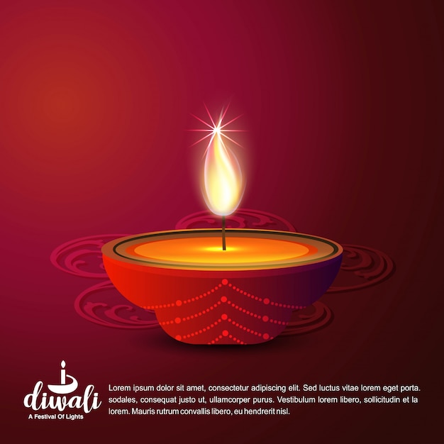 Diwali design dark background and typography vector