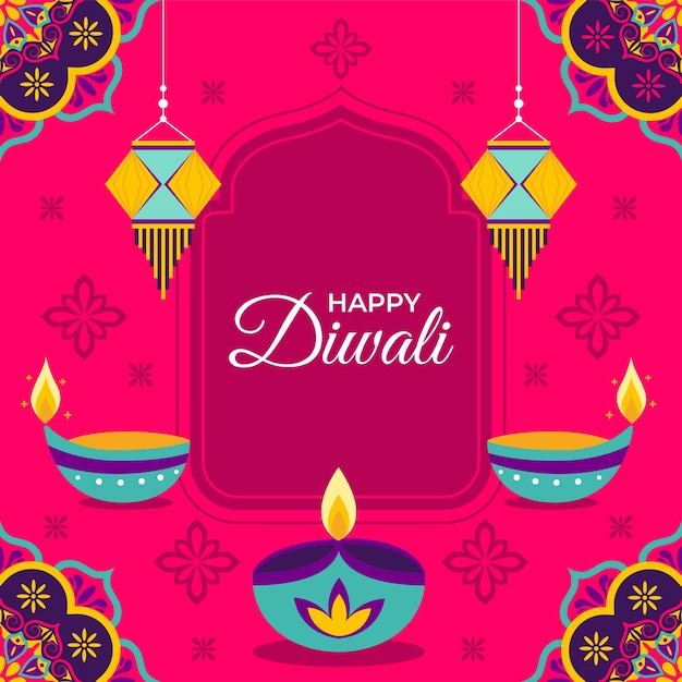 Diwali festival celebration illustration