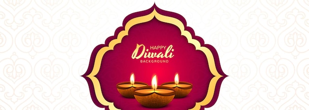 Free Vector diwali festival holiday card banner background