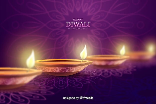 Diwali holiday candles celebration background