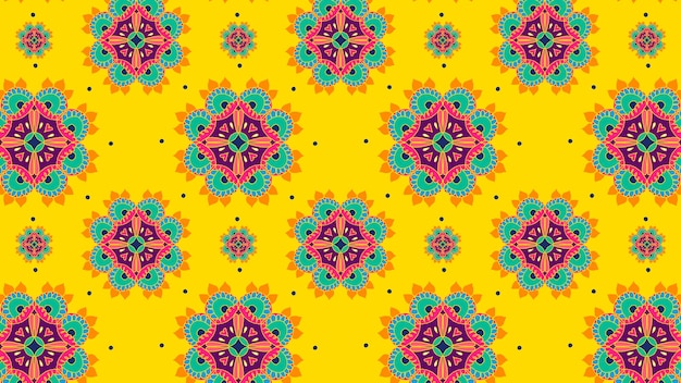 Free vector diwali indian mandala vector pattern banner