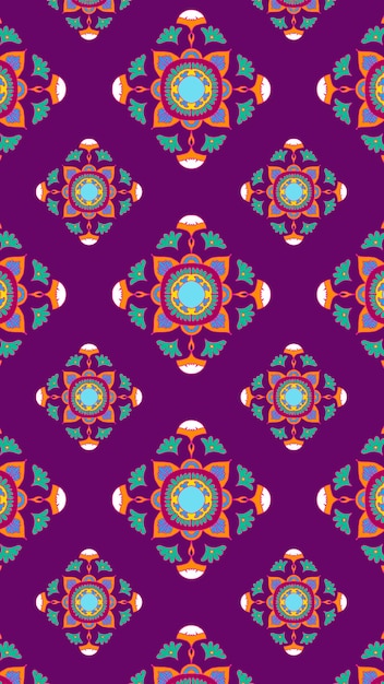 Free vector diwali indian mandala vector pattern phone wallpaper