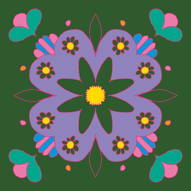 Free Vector diwali indian rangoli vector design