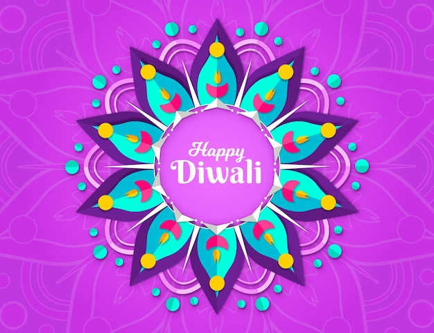 Diwali in paper style