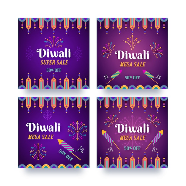 Diwali sale instagram post collection