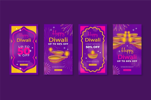 Diwali sale instagram stories collection