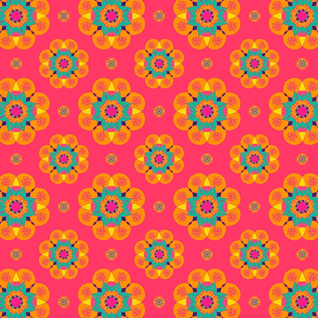 Free Vector diwali vector mandala pattern background