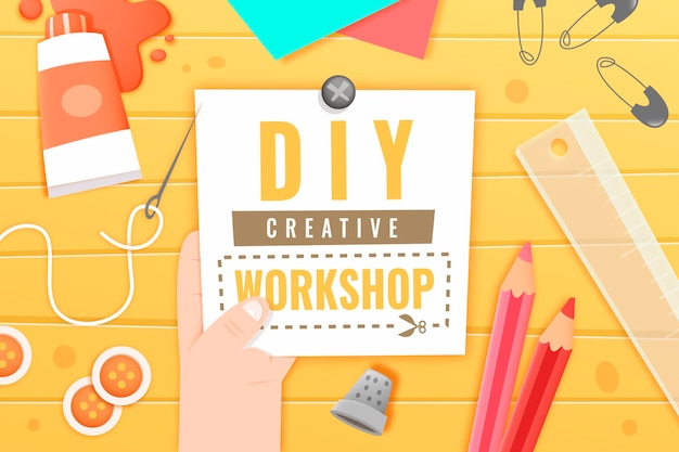 Free Vector diy creative workshop