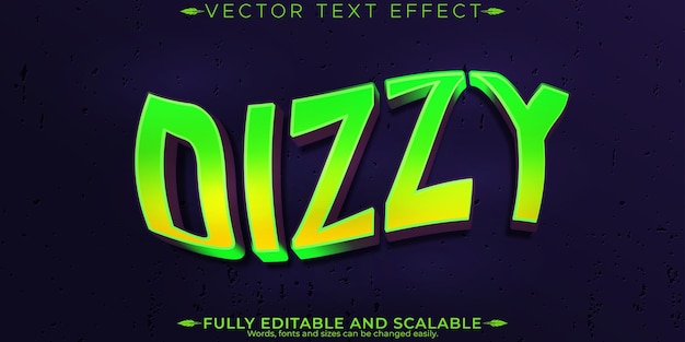 Free Vector dizzy editable text effect editable trippy and psychedelic text style