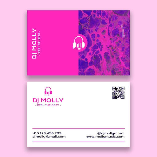 Dj  business card template design