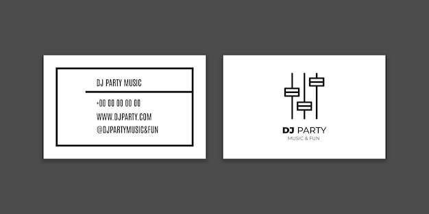 Dj  business card template design