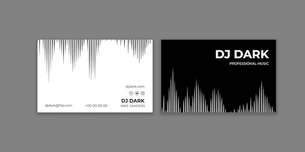 Dj  business card template design