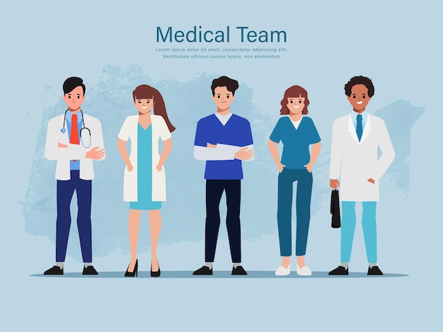 Doctor character Healthcare medical people in hospital animation