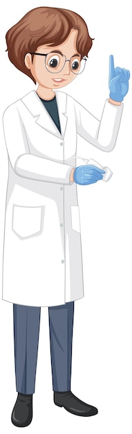 Free Vector a doctor standing with explain pose