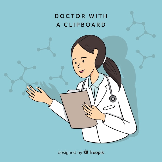 Doctor with a clipboard