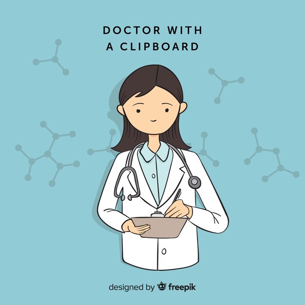 Doctor with a clipboard