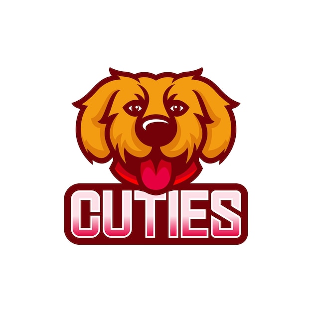 Free Vector dog cute mascot logo