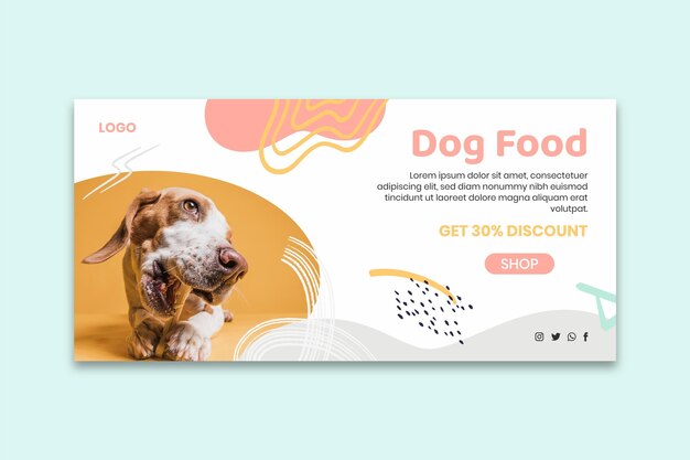 Dog food banner template