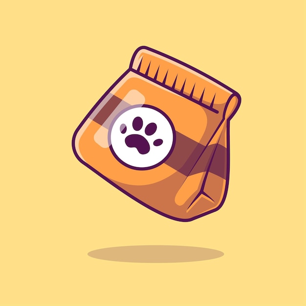 Dog Food Snack Cartoon Vector Icon Illustration Animal Food Icon Concept Isolated Premium Vector