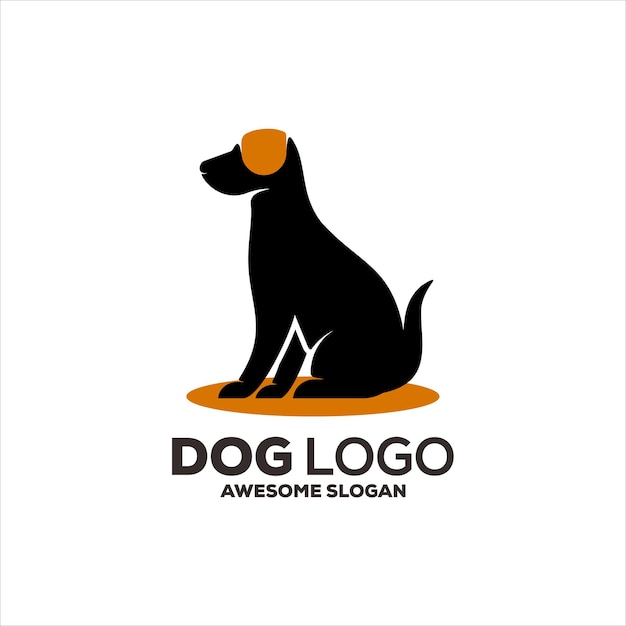 Dog mascot illustration logo design