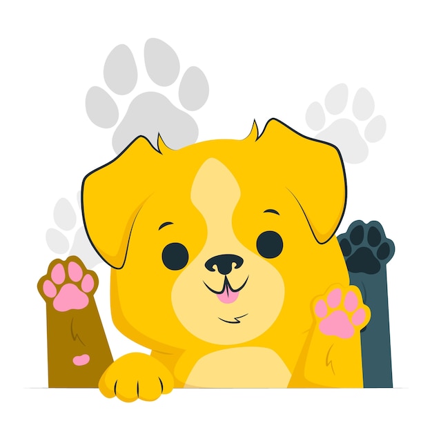 Dog paw concept illustration