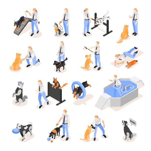 Dog School Icons Collection